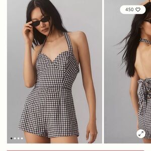 Maeve Halter Gingham romper
